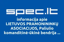 LIETUVOS PRAMONININKŲ ASOCIACIJOS, Paliulio komanditinė-ūkinė bendrija konsultacinė-inovacinė firma LIEVARA | spec.lt