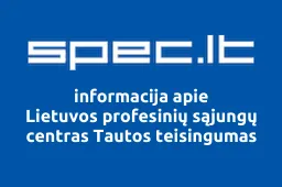 Lietuvos profesinių sąjungų centras Tautos teisingumas | spec.lt