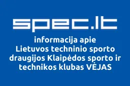 Lietuvos techninio sporto draugijos Klaipėdos sporto ir technikos klubas VĖJAS | spec.lt