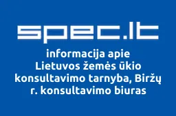 Lietuvos žemės ūkio konsultavimo tarnyba, Biržų r. konsultavimo biuras | spec.lt