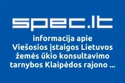 Viešosios įstaigos Lietuvos žemės ūkio konsultavimo tarnybos Klaipėdos rajono biuras | spec.lt