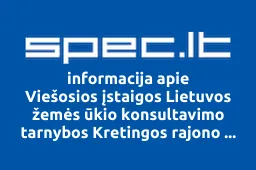 Viešosios įstaigos Lietuvos žemės ūkio konsultavimo tarnybos Kretingos rajono biuras | spec.lt