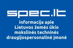 Lietuvos žemės ūkio mokslinės techninės draugijospersonalinė įmonė ŽEMŪKIS | spec.lt