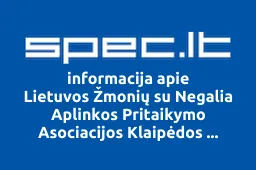Lietuvos Žmonių su Negalia Aplinkos Pritaikymo Asociacijos Klaipėdos Apskrities Skyrius | spec.lt