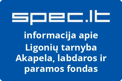 Labdaros ir paramos fondas ligonių tarnyba Akapela