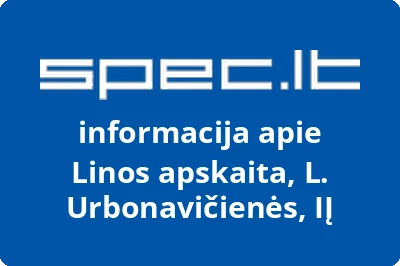 L. Urbonavičienės Linos apskaita, IĮ | spec.lt
