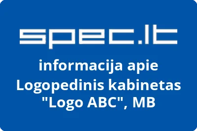 Logopedinis kabinetas Logo ABC, MB | spec.lt
