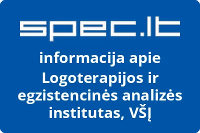 Logoterapijos ir egzistencinės analizės institutas, VŠĮ | spec.lt