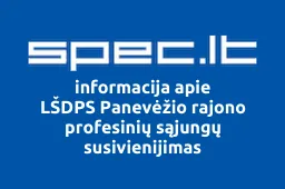 Lšdps Panevėžio Rajono Profesinių Sąjungų Susivienijimas | spec.lt