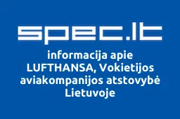 LUFTHANSA, Vokietijos aviakompanijos atstovybė Lietuvoje | spec.lt