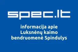 Luksnėnų kaimo bendruomenė Spindulys | spec.lt