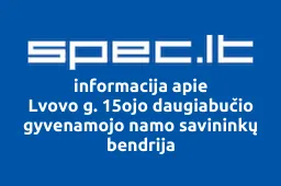 Lvovo g. 15ojo daugiabučio gyvenamojo namo savininkų bendrija | spec.lt