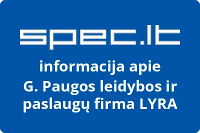 G. Paugos leidybos ir paslaugų firma LYRA