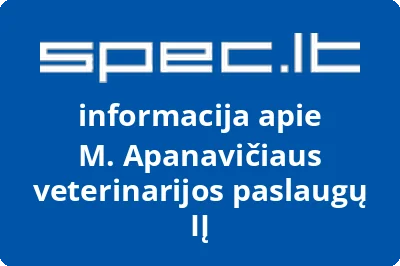 MARIJONO APANAVIČIAUS VETERINARINIŲ PASLAUGŲ ĮMONĖ