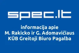 M. Rakicko ir G. Adomavičiaus KŪB Greitoji Biuro Pagalba iliustracija