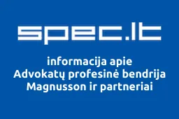 Advokatų profesinė bendrija Magnusson ir partneriai iliustracija