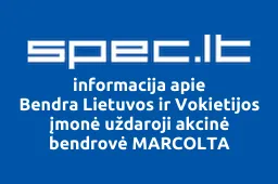 Bendra Lietuvos ir Vokietijos įmonė uždaroji akcinė bendrovė MARCOLTA | spec.lt