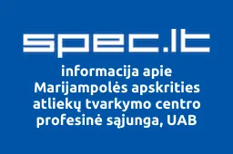 Marijampolės apskrities atliekų tvarkymo centro profesinė sąjunga, UAB | spec.lt