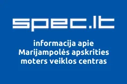 Marijampolės apskrities moters veiklos centras | spec.lt