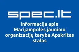 Marijampolės Jaunimo Organizacijų Taryba Apskritas Stalas | spec.lt