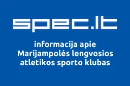 Marijampolės lengvosios atletikos sporto klubas | spec.lt