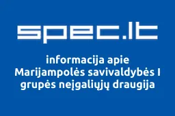 Marijampolės savivaldybės I grupės neįgaliųjų draugija | spec.lt