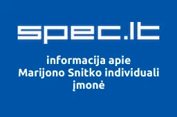 Marijono Snitko individuali įmonė | spec.lt
