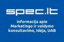 Marketingo ir valdymo konsultavimo, Idėja, UAB | spec.lt