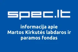 Martos Kirkutės labdaros ir paramos fondas | spec.lt
