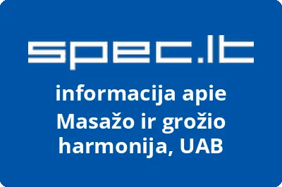 Masažo ir grožio harmonija, UAB