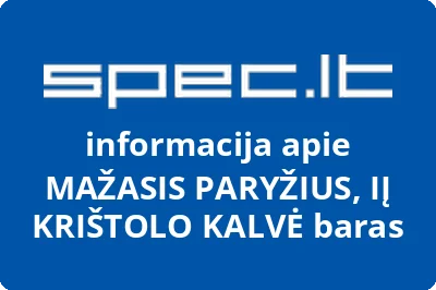 MAŽASIS PARYŽIUS, IĮ KRIŠTOLO KALVĖ baras