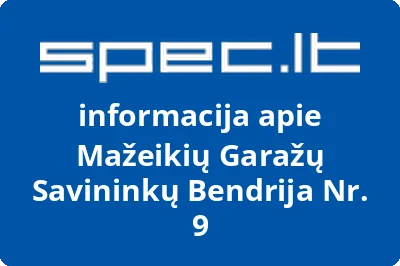 Mažeikių garažų savininkų bendrija Nr. 9