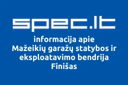 Mažeikių garažų statybos ir eksploatavimo bendrija Finišas | spec.lt