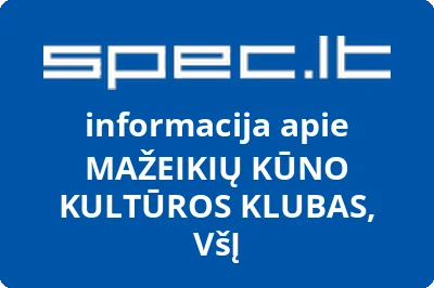 Mažeikių kūno kultūros klubas, VŠĮ