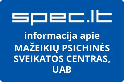 Mažeikių psichinės sveikatos centras, UAB