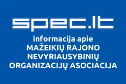 MAŽEIKIŲ RAJONO NEVYRIAUSYBINIŲ ORGANIZACIJŲ ASOCIACIJA | spec.lt