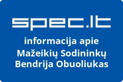 Mažeikių Sodininkų Bendrija Obuoliukas