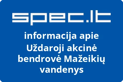 Mažeikių vandenys, UAB
