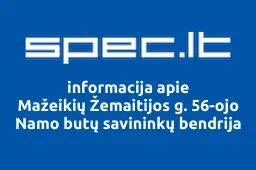 Mažeikių Žemaitijos g. 56-ojo Namo butų savininkų bendrija | spec.lt