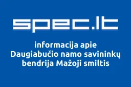 Daugiabučio namo savininkų bendrija Mažoji smiltis | spec.lt