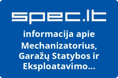 Garažų statybos ir eksploatavimo bendrija MECHANIZATORIUS