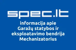 Garažų statybos ir eksploatavimo bendrija Mechanizatorius | spec.lt