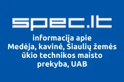 Medėja, kavinė, Šiaulių žemės ūkio technikos maisto prekyba, UAB | spec.lt