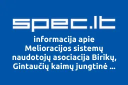 Melioracijos sistemų naudotojų asociacija Birikų, Gintaučių kaimų jungtinė melioracija | spec.lt