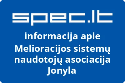 Melioracijos sistemų naudotojų asociacija Jonyla | spec.lt
