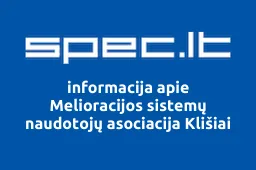 Melioracijos sistemų naudotojų asociacija Klišiai | spec.lt