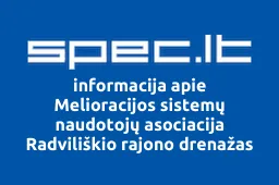 Melioracijos sistemų naudotojų asociacija Radviliškio rajono drenažas | spec.lt