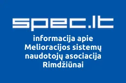 Melioracijos sistemų naudotojų asociacija Rimdžiūnai iliustracija