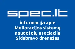 Melioracijos sistemų naudotojų asociacija Sidabravo drenažas | spec.lt