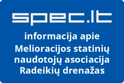Melioracijos statinių naudotojų asociacija Radeikių drenažas | spec.lt
